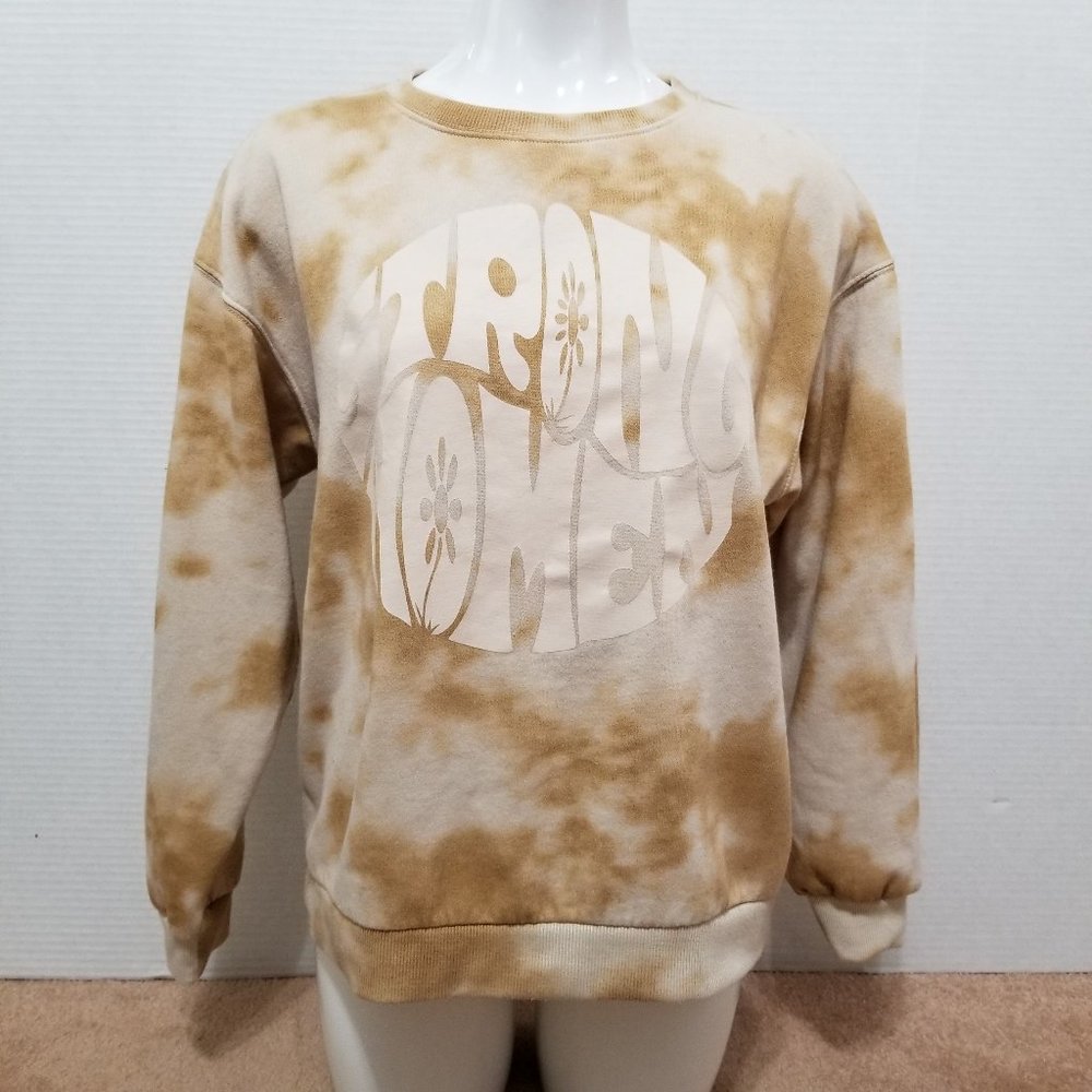 IML sweatshirt Medium Strong Women tie dye retro boho hippie empower pullover